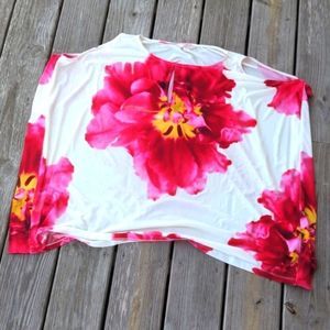 Boston proper floral cold shoulder sleeveless